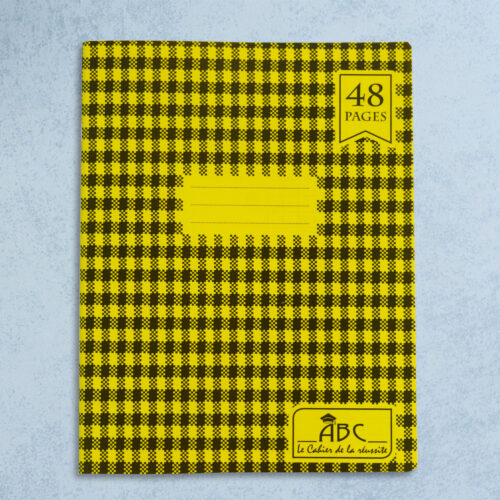 cahier carreaux jaune