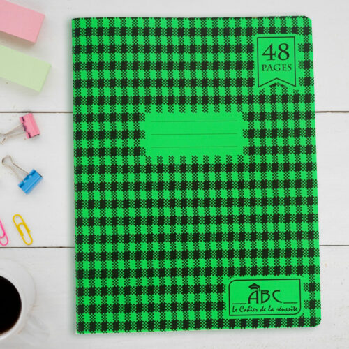 cahier carreaux vert