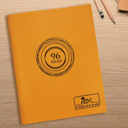 cahier orangé grand taille 96pages